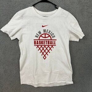 Nike New Mexico Lobos UNM Women’s size medium white‎ t shirt top basketball